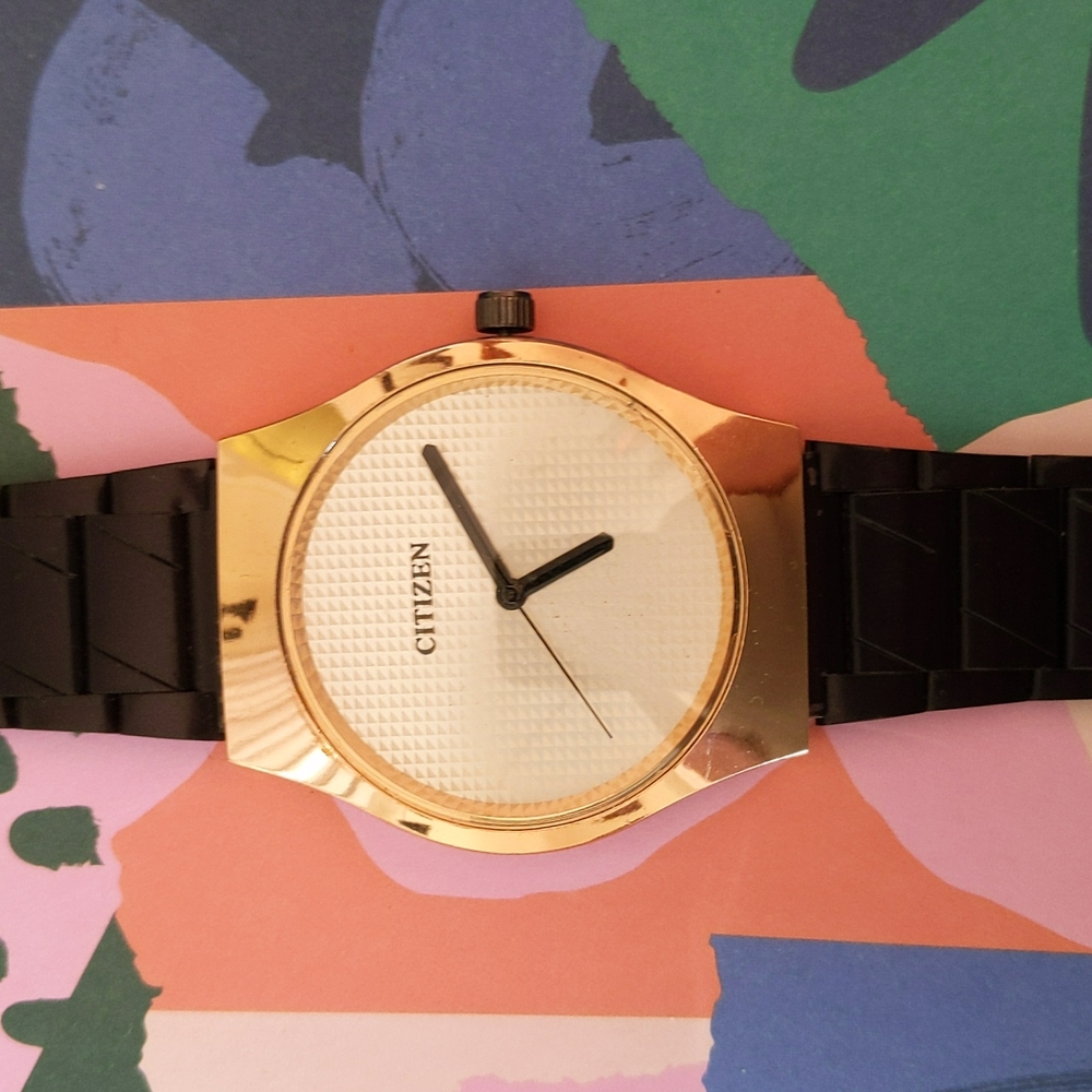 Citizen Watch w/ black steel band
